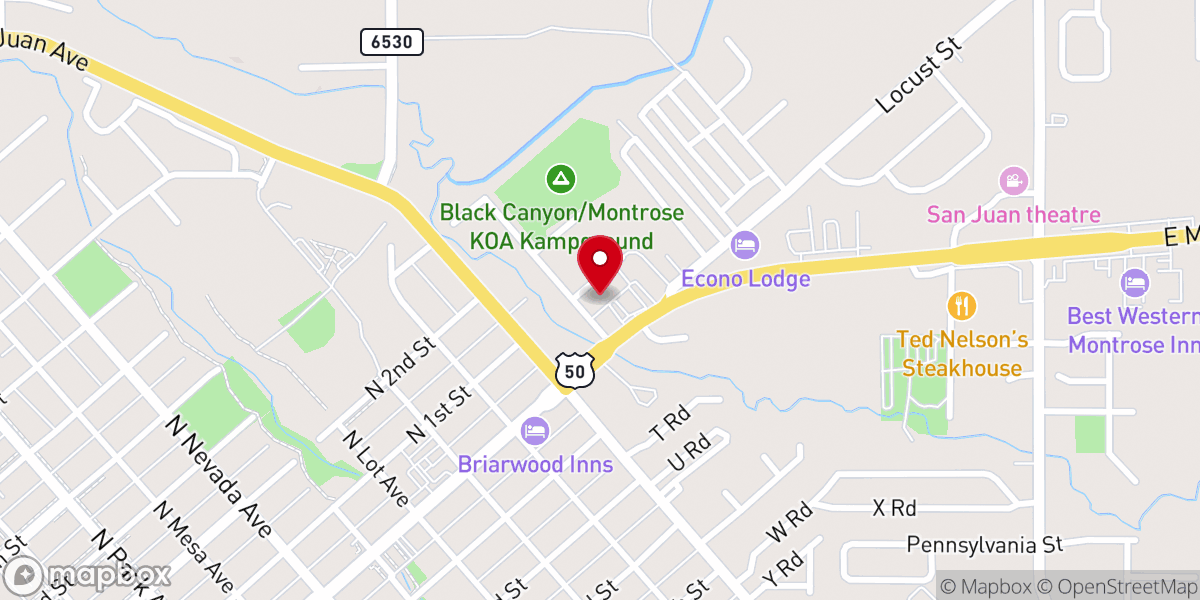 Map showing location of Canyon View Baptist Church