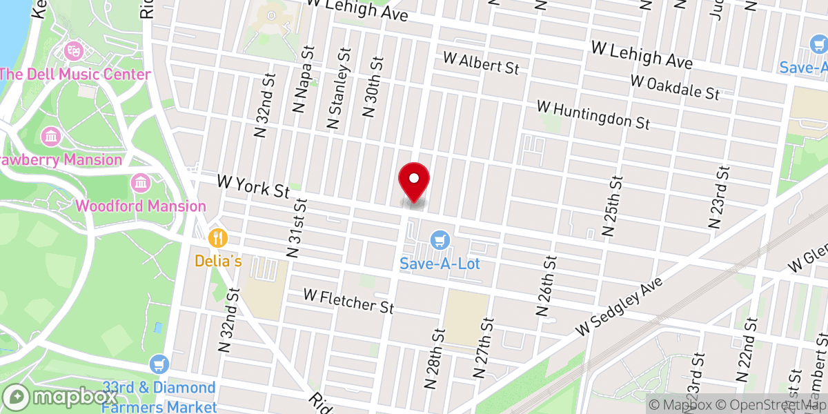 Map showing location of Faith Emanuel Baptist Church