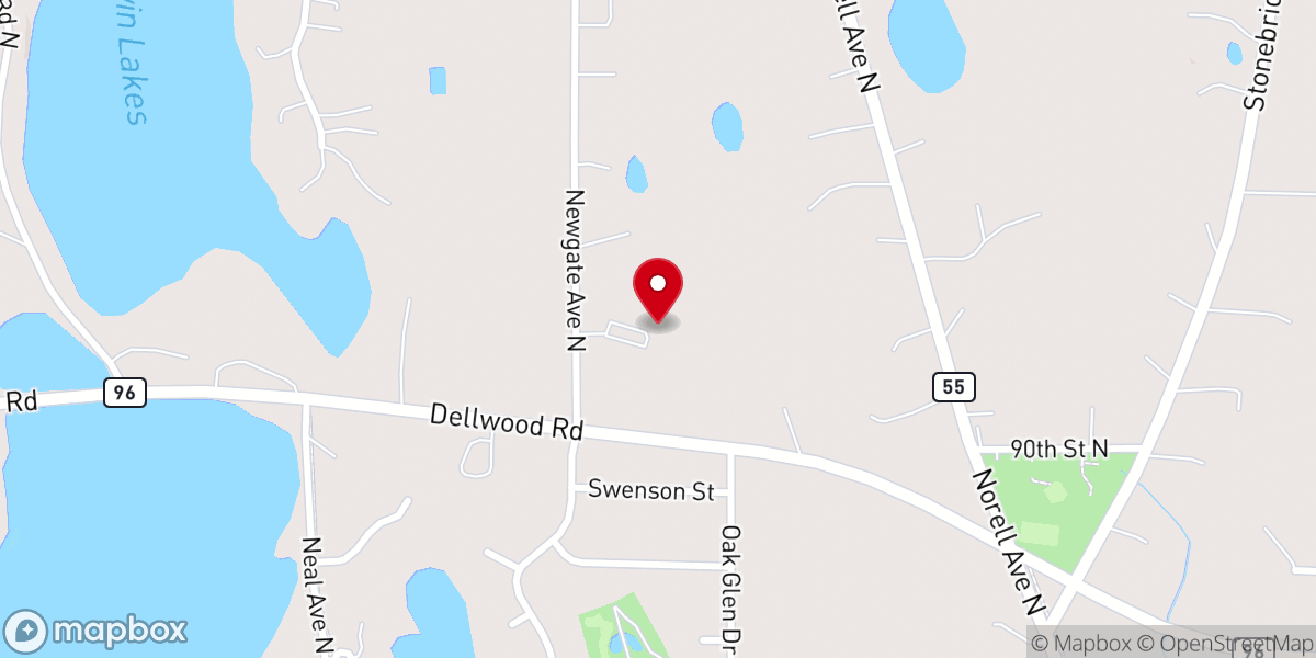 Map showing location of CrossWinds Community Church