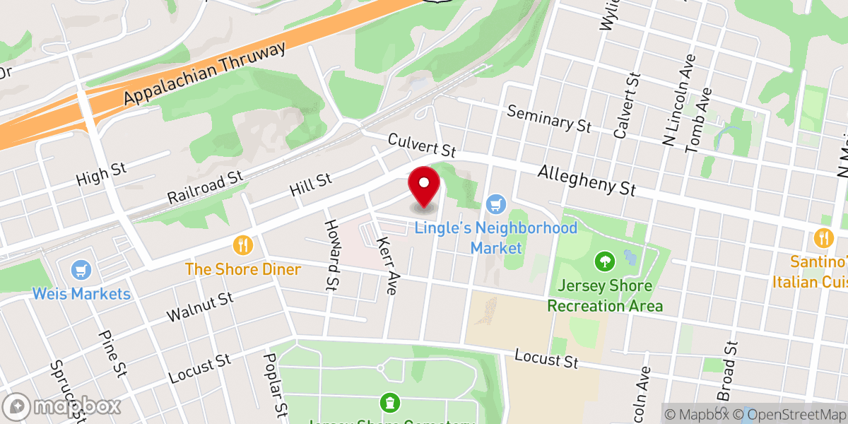 Map showing location of St Luke's Catholic Church