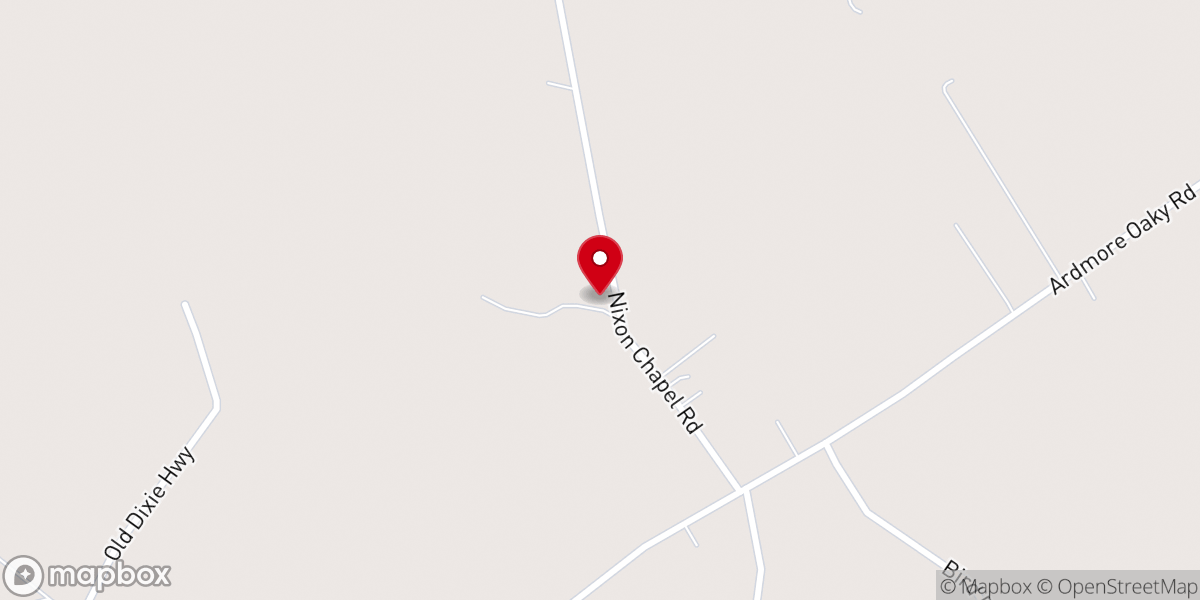 Map showing location of Nixon Chapel Church