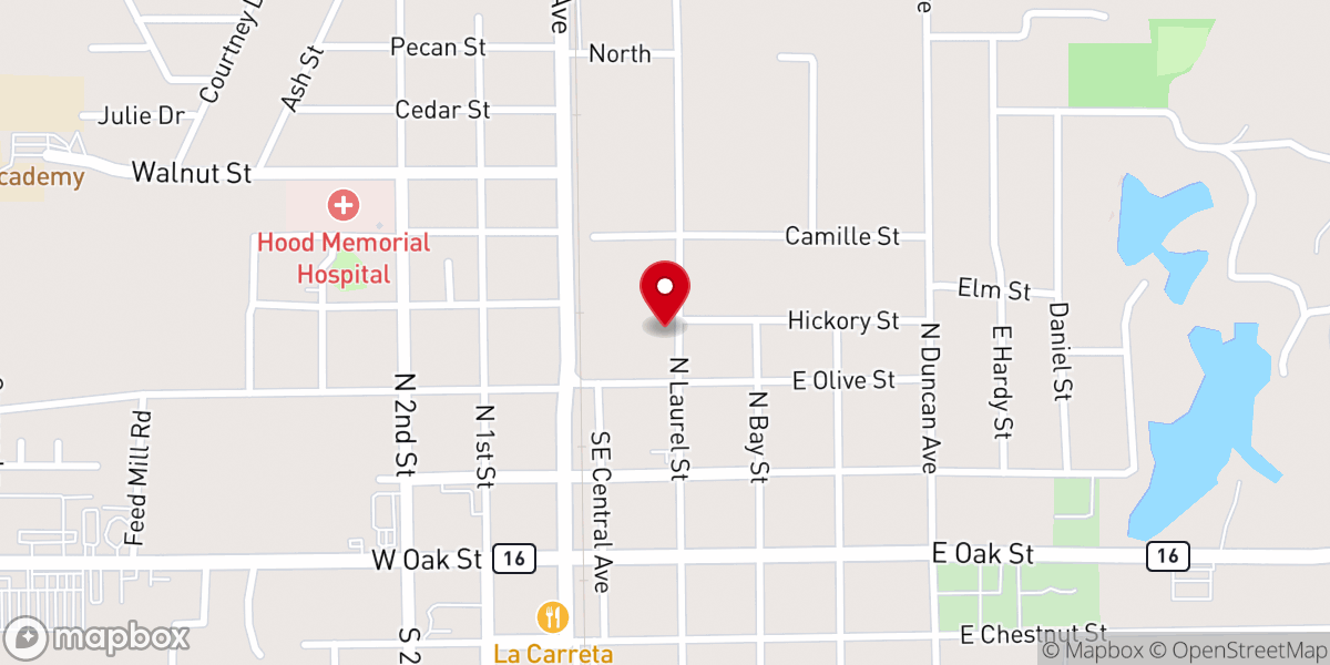 Map showing location of El Camino Baptist Church