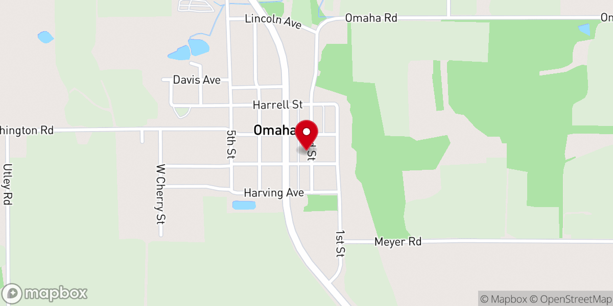 Map showing location of Omaha Church of the Nazarene