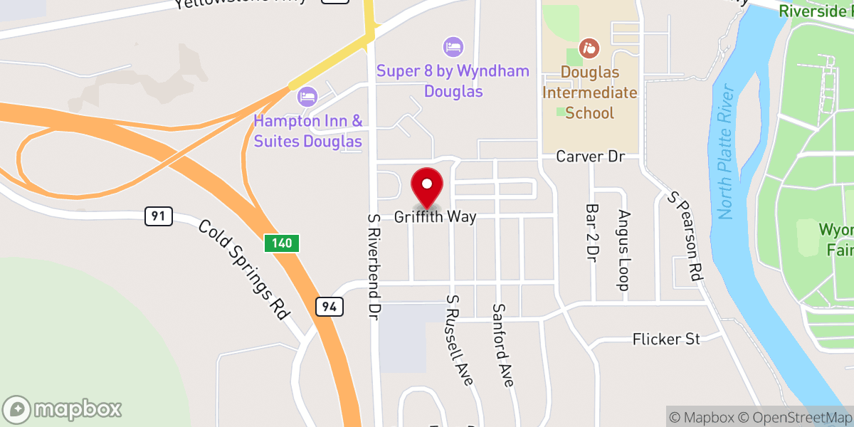 Map showing location of Trinity Baptist Church