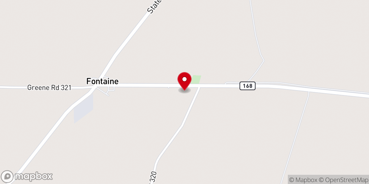 Map showing location of Four Winds Reformed Church