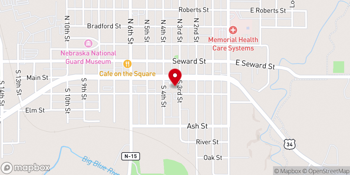 Map showing location of The Rock Lutheran Church