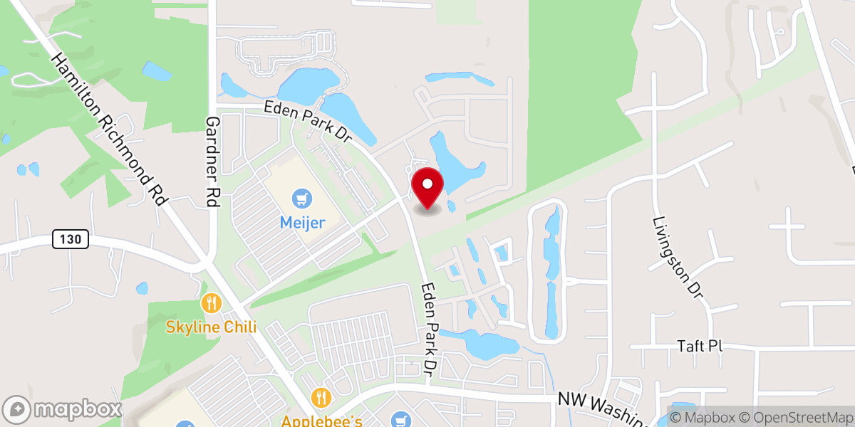Map showing location of Faith Pentecostal Church