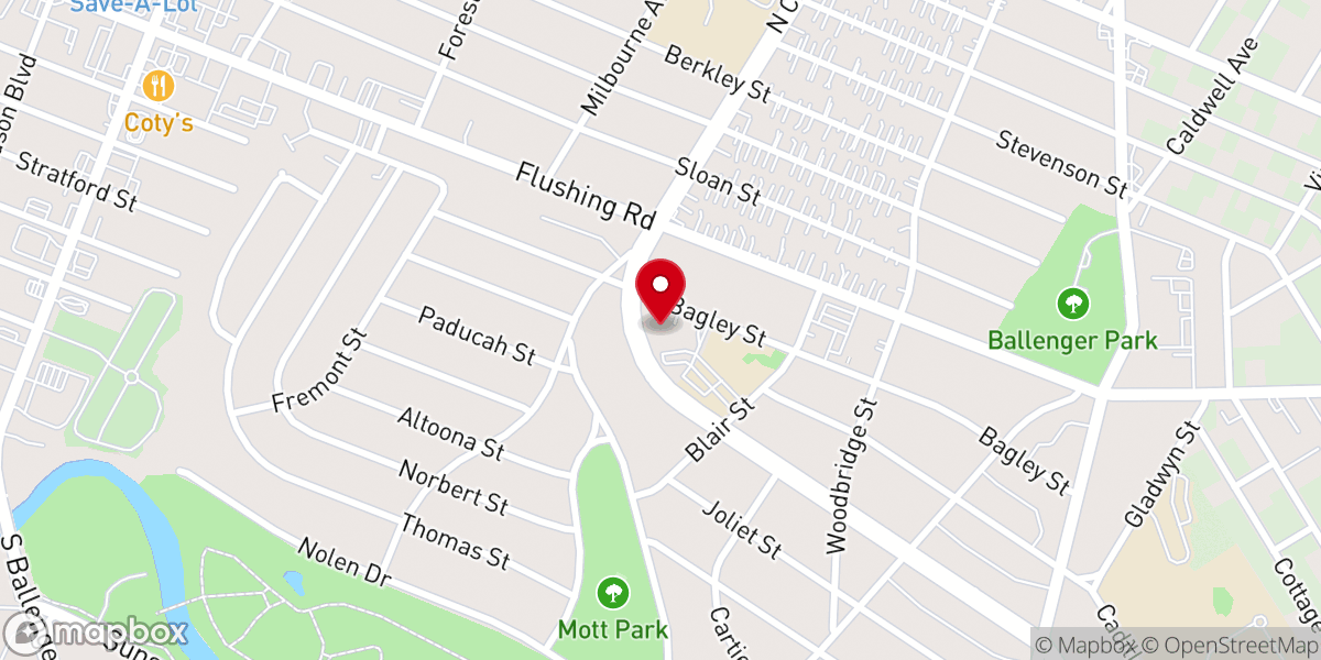 Map showing location of St John Vianney Church
