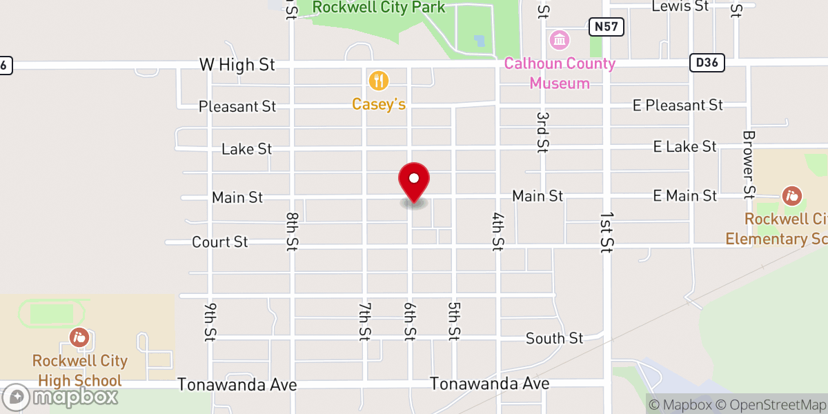 Map showing location of Saint Paul American Lutheran Church