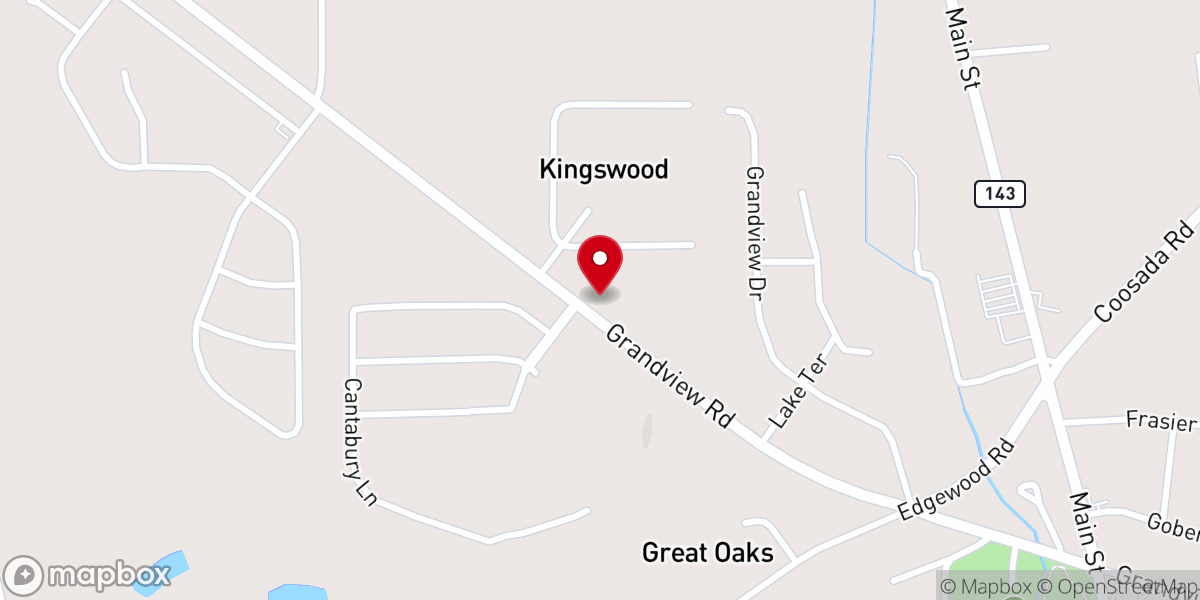 Map showing location of Covenant Baptist Church