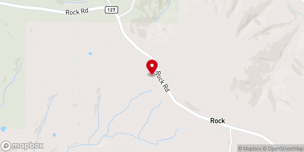 Map showing location of Rock Church