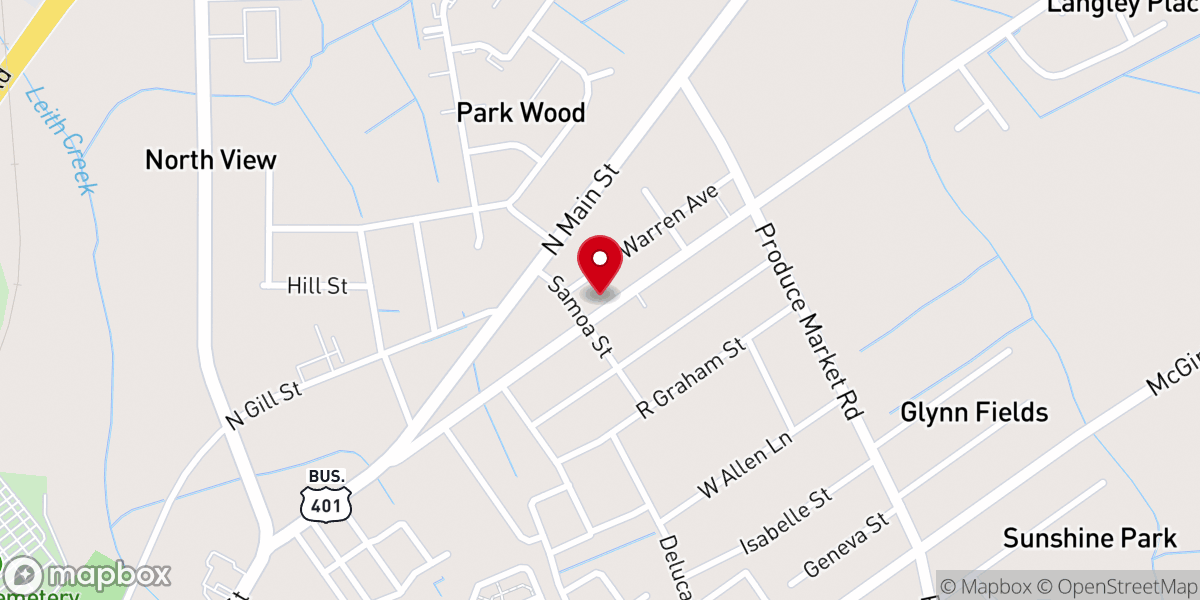 Map showing location of Northview Outreach Ministries