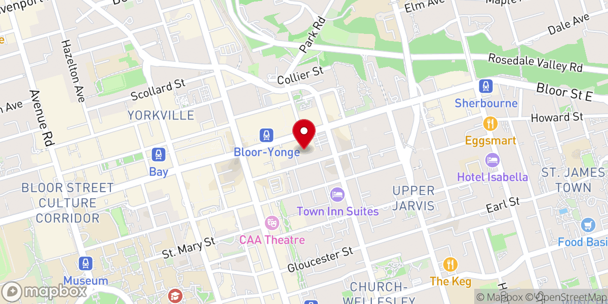 Map showing location of St. Andrew's United Church, Toronto