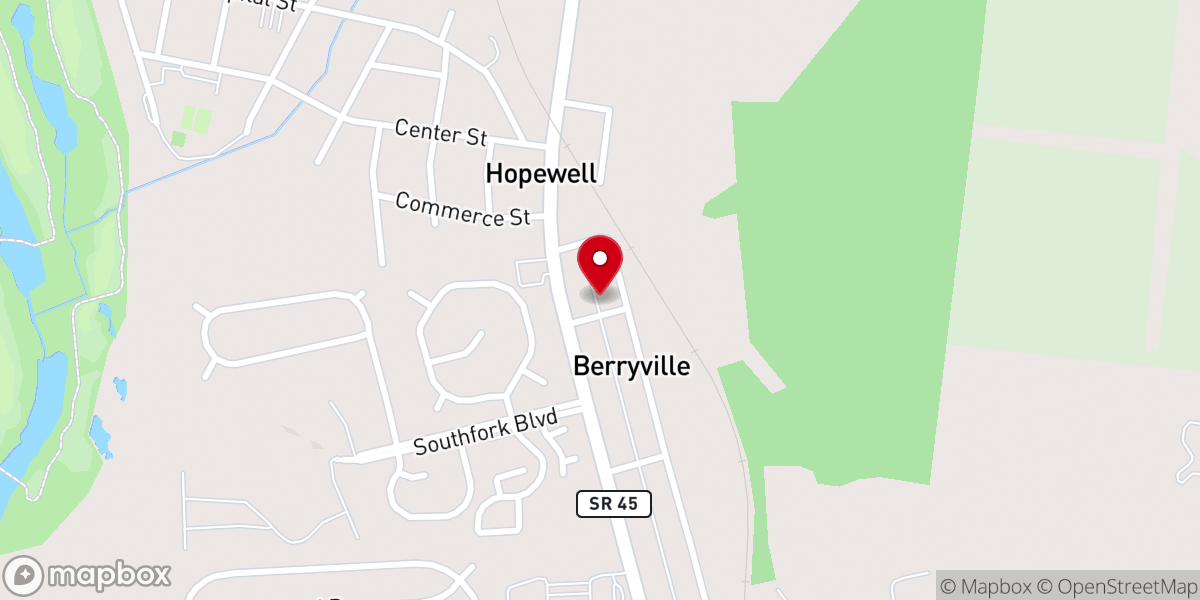 Map showing location of Pentecostal Assembly Church