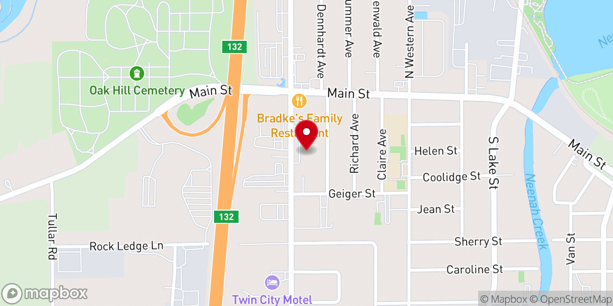 Map showing location of St. Mark’s Lutheran Church