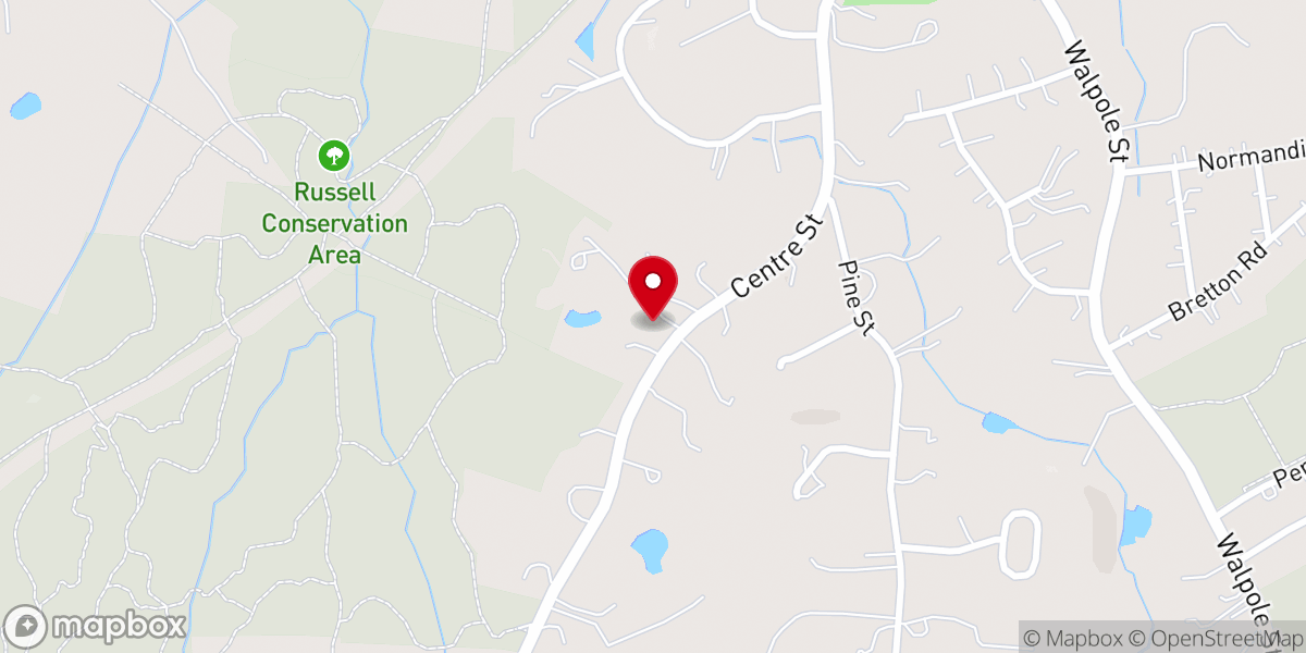 Map showing location of Grace Church of Dover Ma Inc