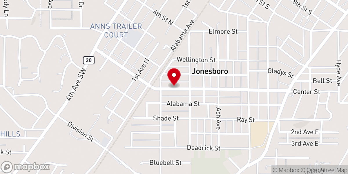 Map showing location of Saddler's Chapel AME Church