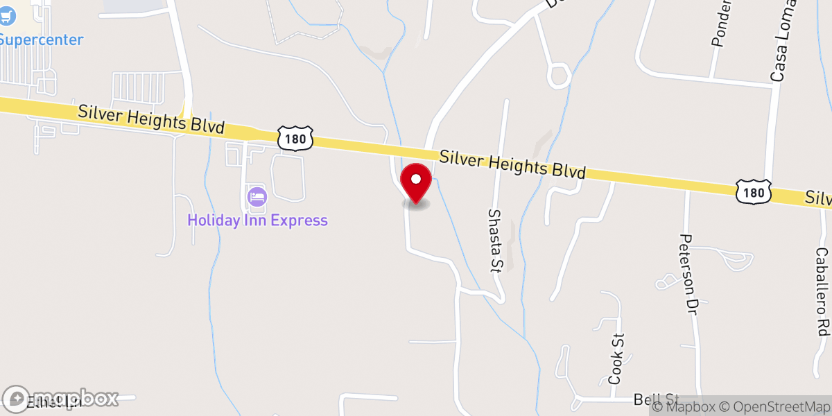 Map showing location of Silver City Church Of God