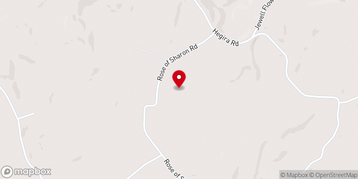 Map showing location of Rose of Sharon Church