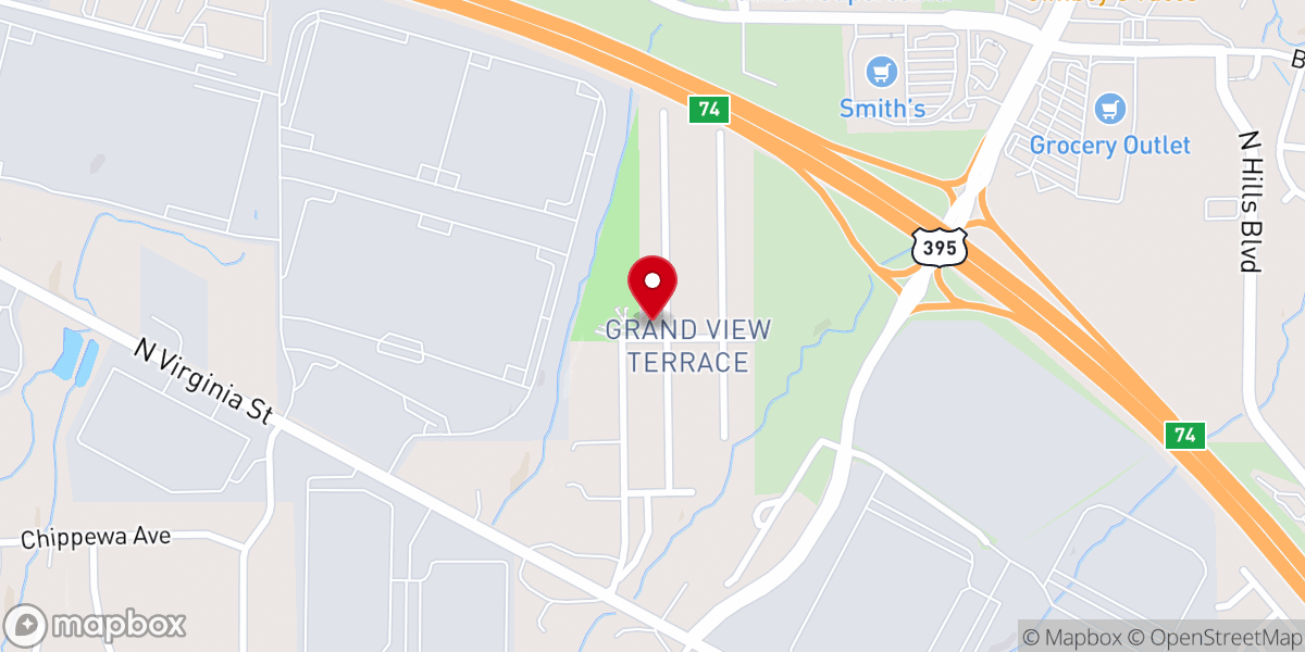 Map showing location of First Baptist Church of Black Spg