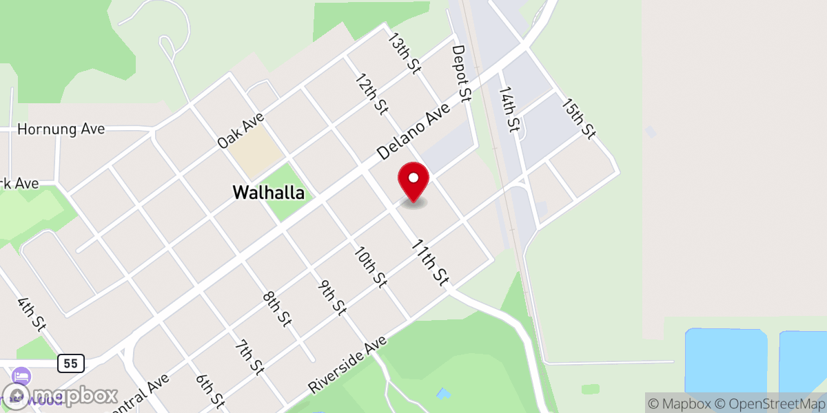 Map showing location of Walhalla Area Chamber of Commerce