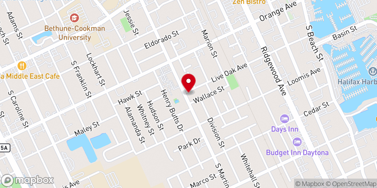 Map showing location of Identity Church // Daytona Beach
