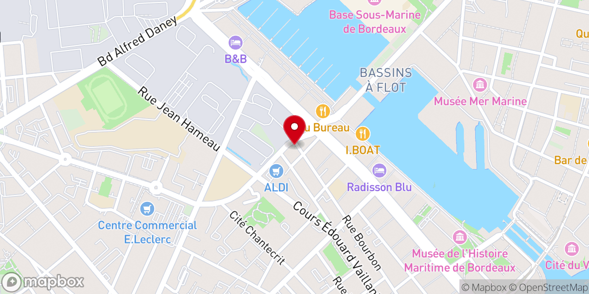 Map showing location of Église Le Rocher Bordeaux