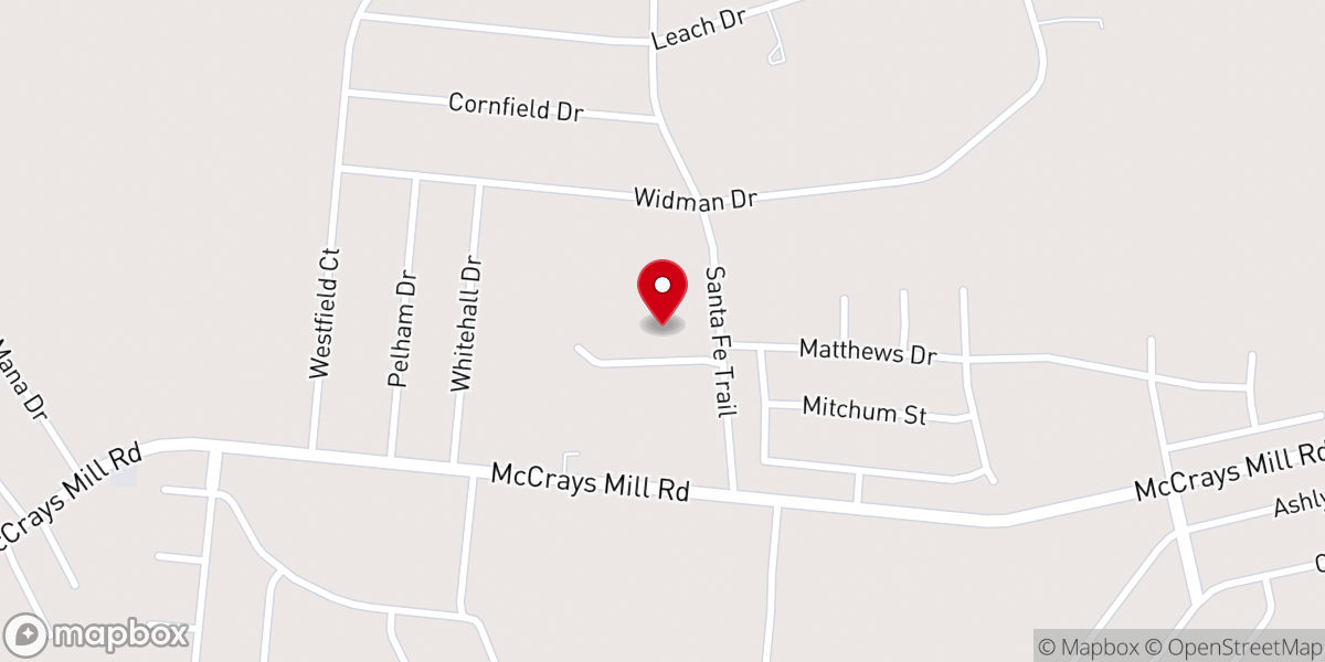 Map showing location of Solid Rock Baptist Church