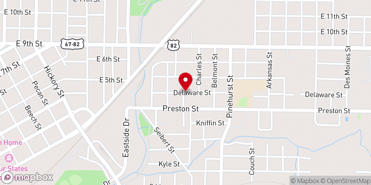 Map showing location of St James Baptist Church