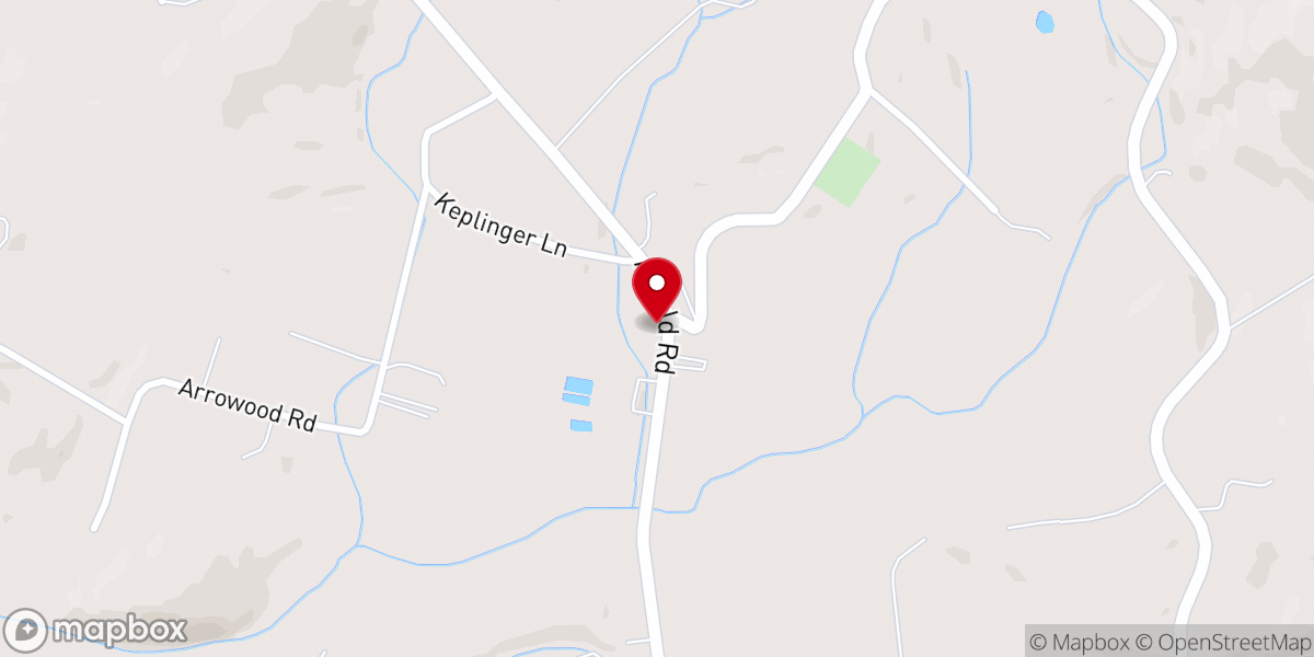 Map showing location of Cherry Grove Church