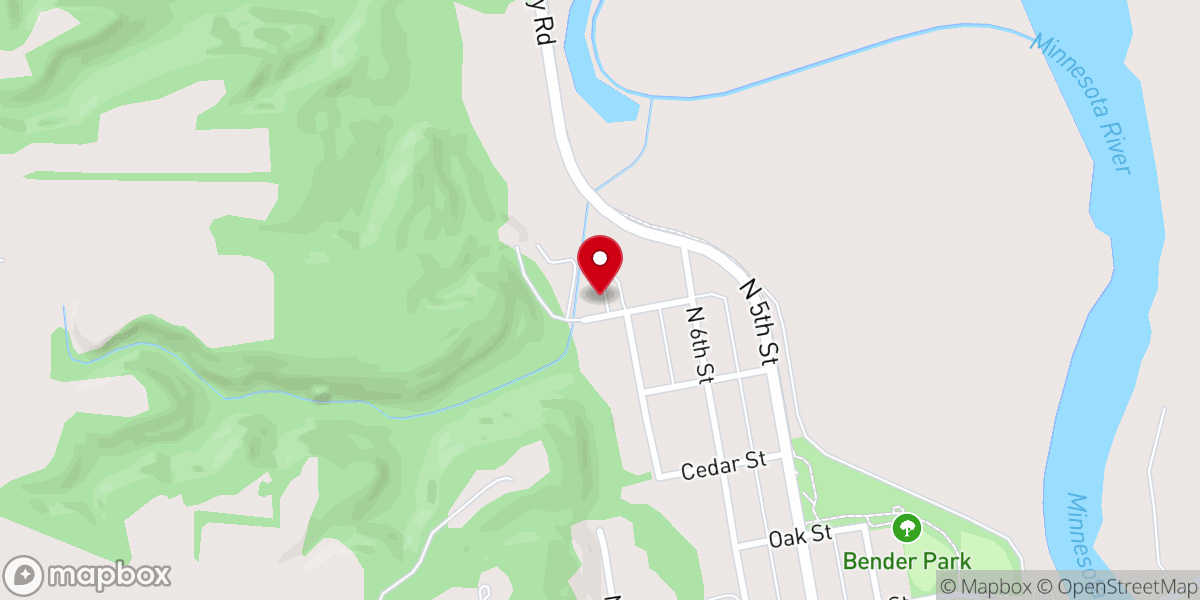 Map showing location of Centennial Lutheran Church