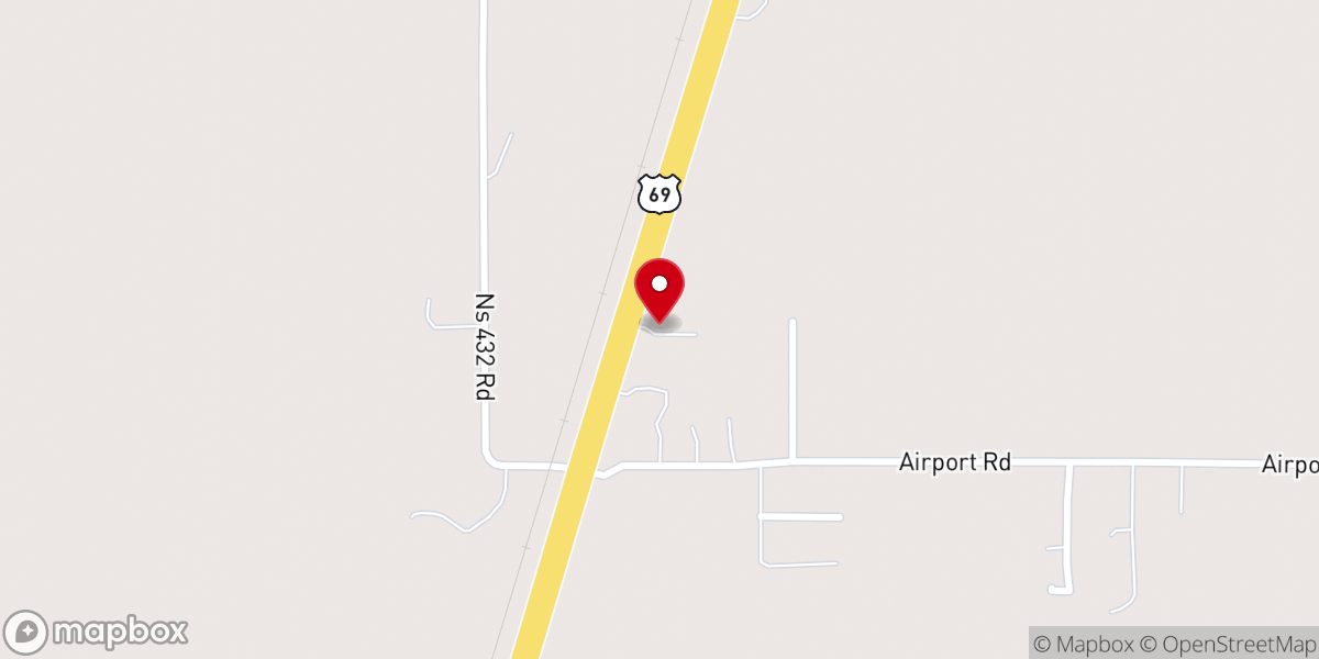 Map showing location of Craig Mayes Baptist Association