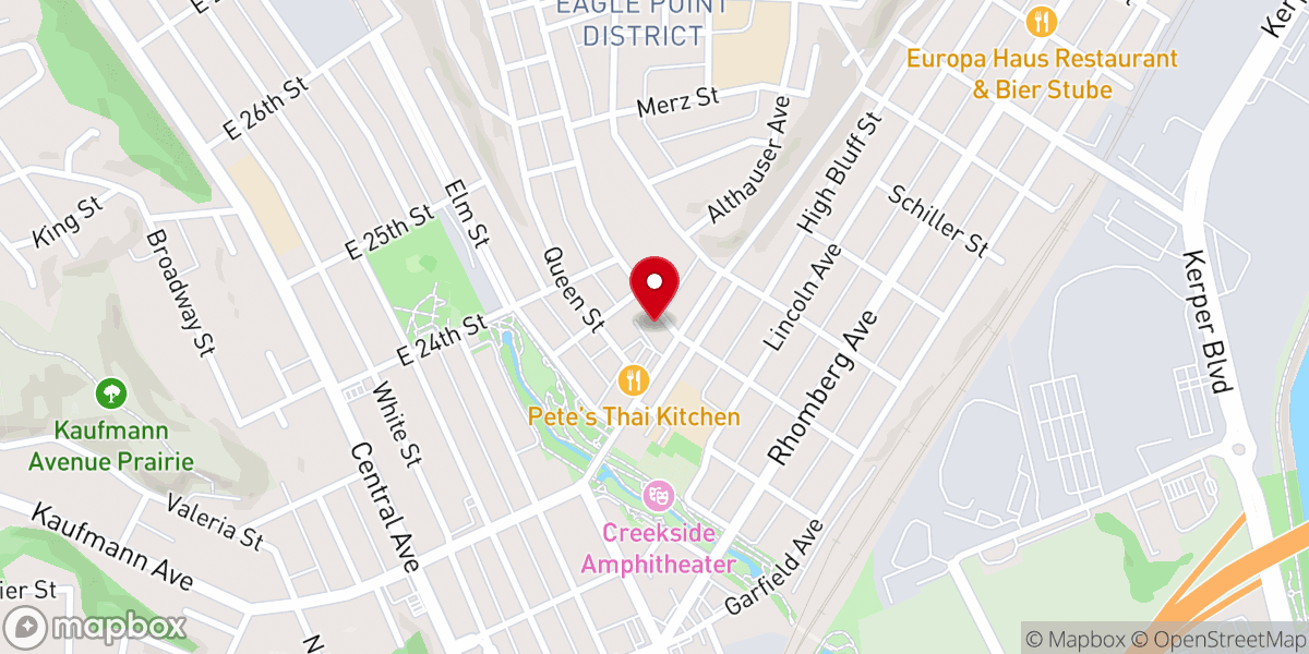 Map showing location of Sacred Heart Church