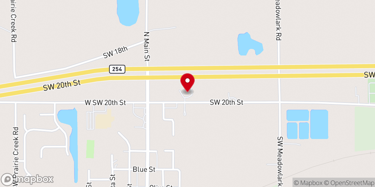 Map showing location of The Benton Church