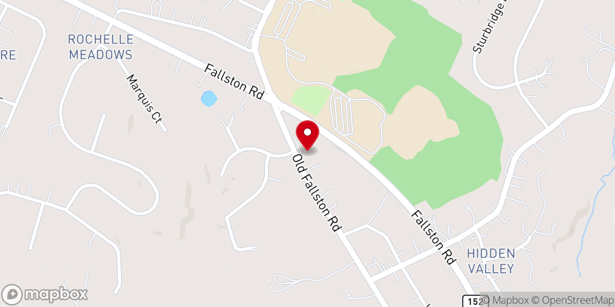 Map showing location of Unitarian Universalists of Fallston