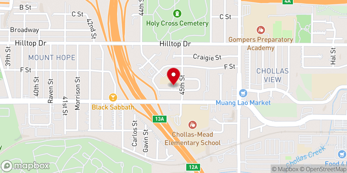 Map showing location of Jehovahs Truth Full Gospel Ministries Inc