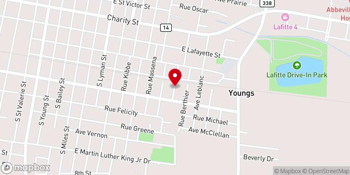 Map showing location of Faith Hope Missionary Baptist