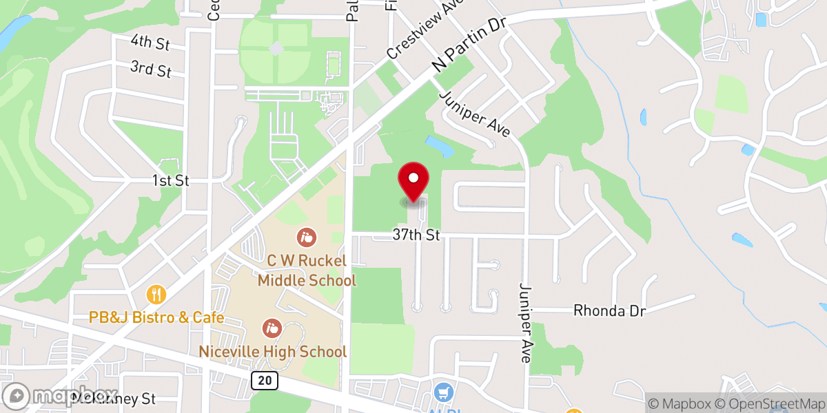 Map showing location of Resurrection Church