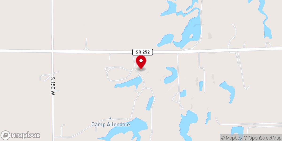 Map showing location of Allendale Christian Camp and Retreat Center