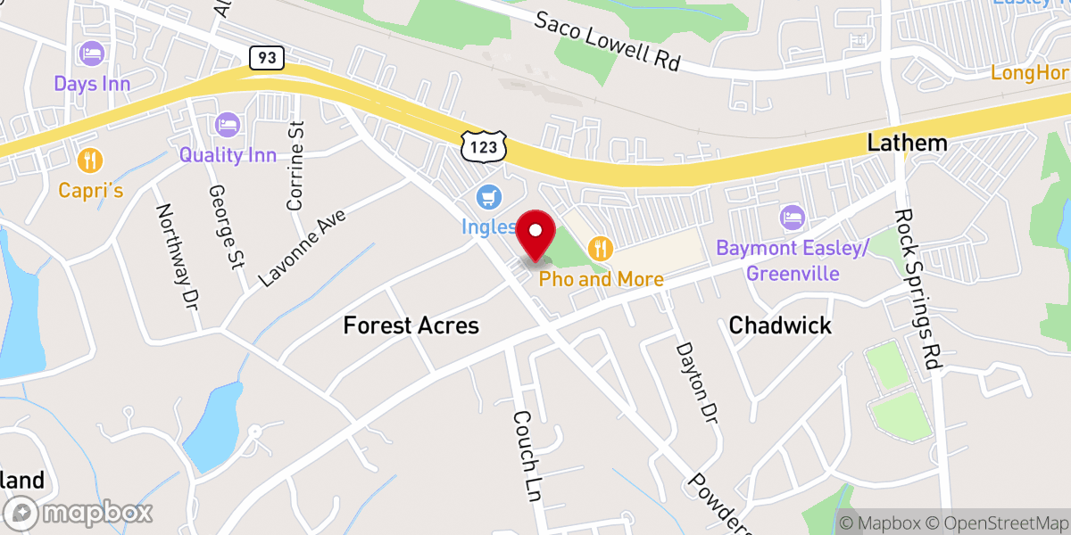 Map showing location of Saint Matthias Lutheran Church