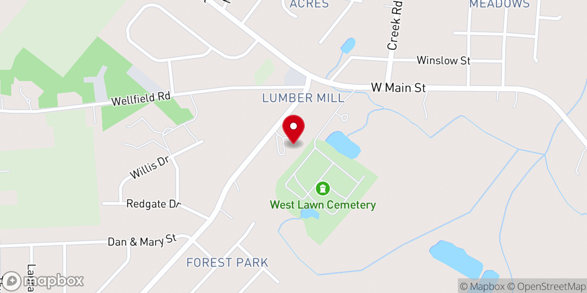 Map showing location of Forest Park Church