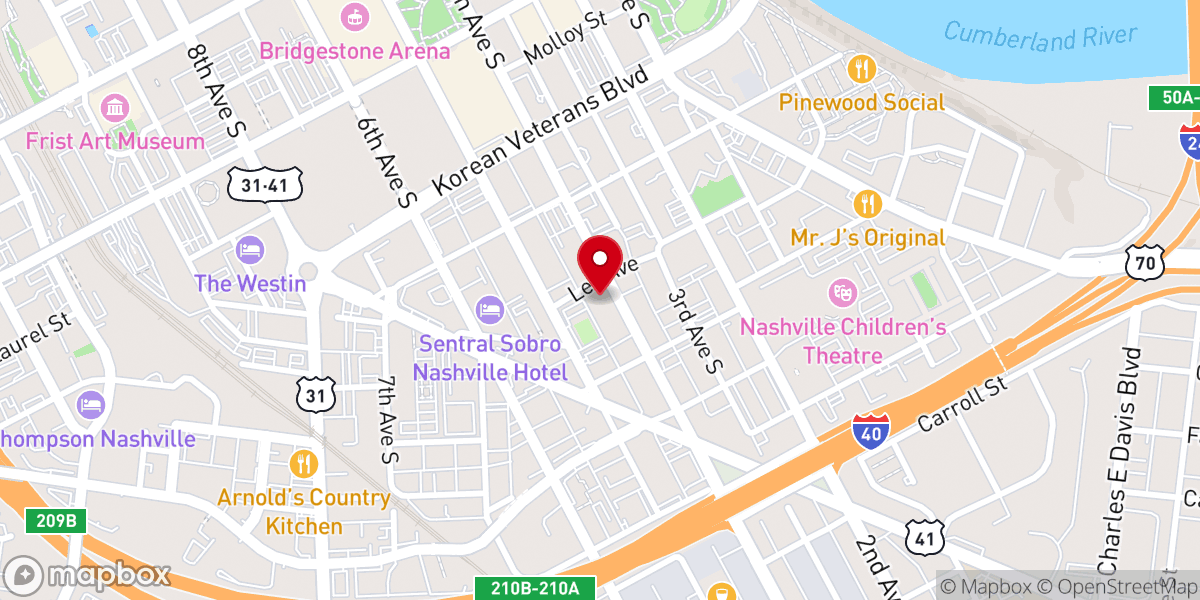 Map showing location of Church of the City - Downtown