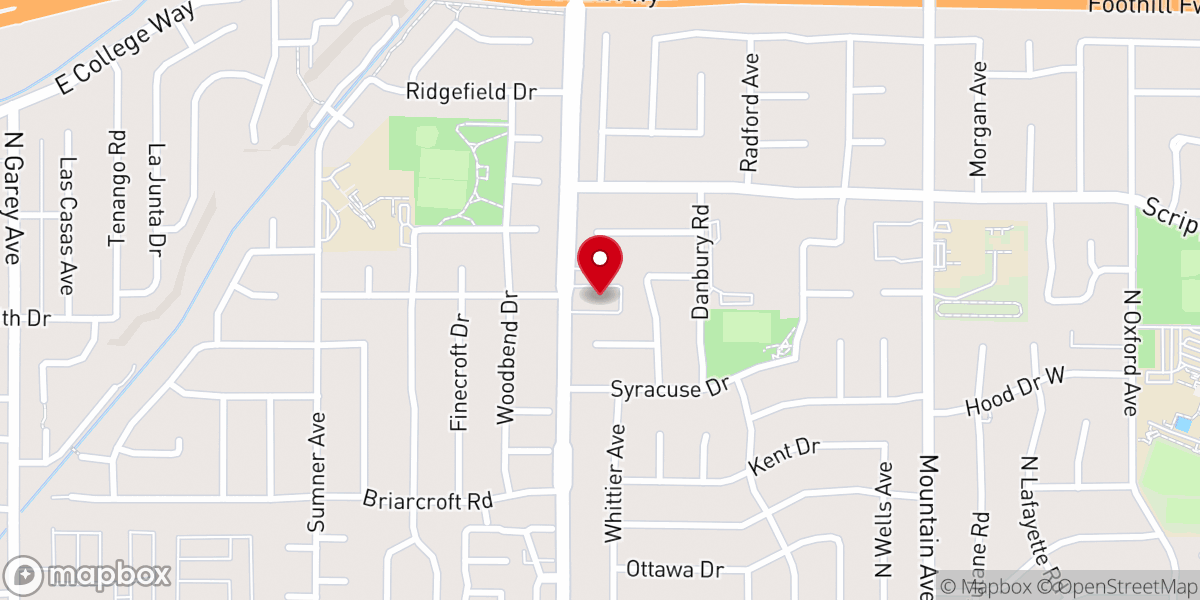 Map showing location of Silver Lining Church