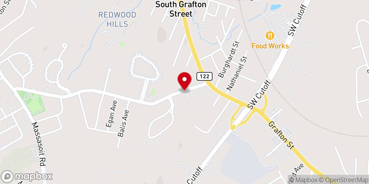 Map showing location of Our Lady of Lourdes Roman Catholic Church