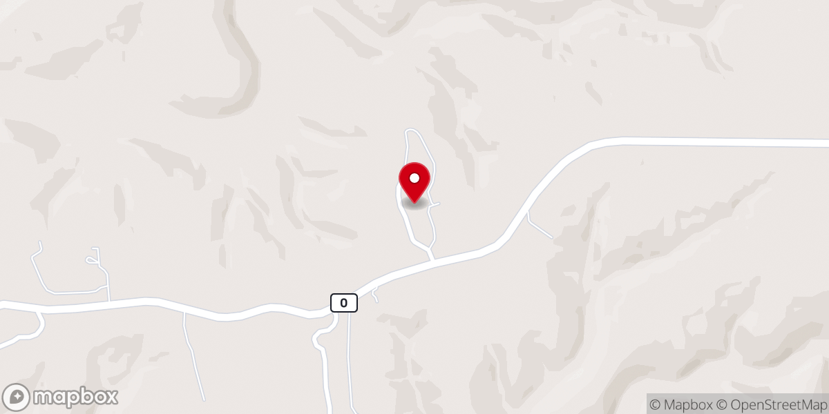 Map showing location of Harmony Hill Youth Camp