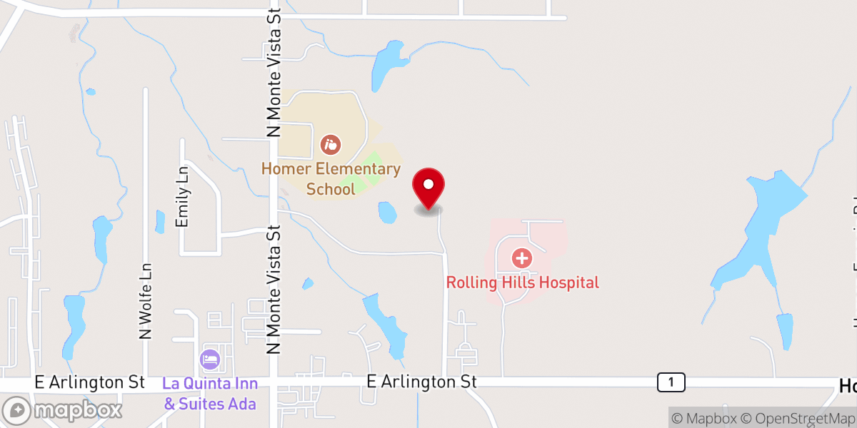 Map showing location of King's Fellowship Church | Ada, Oklahoma