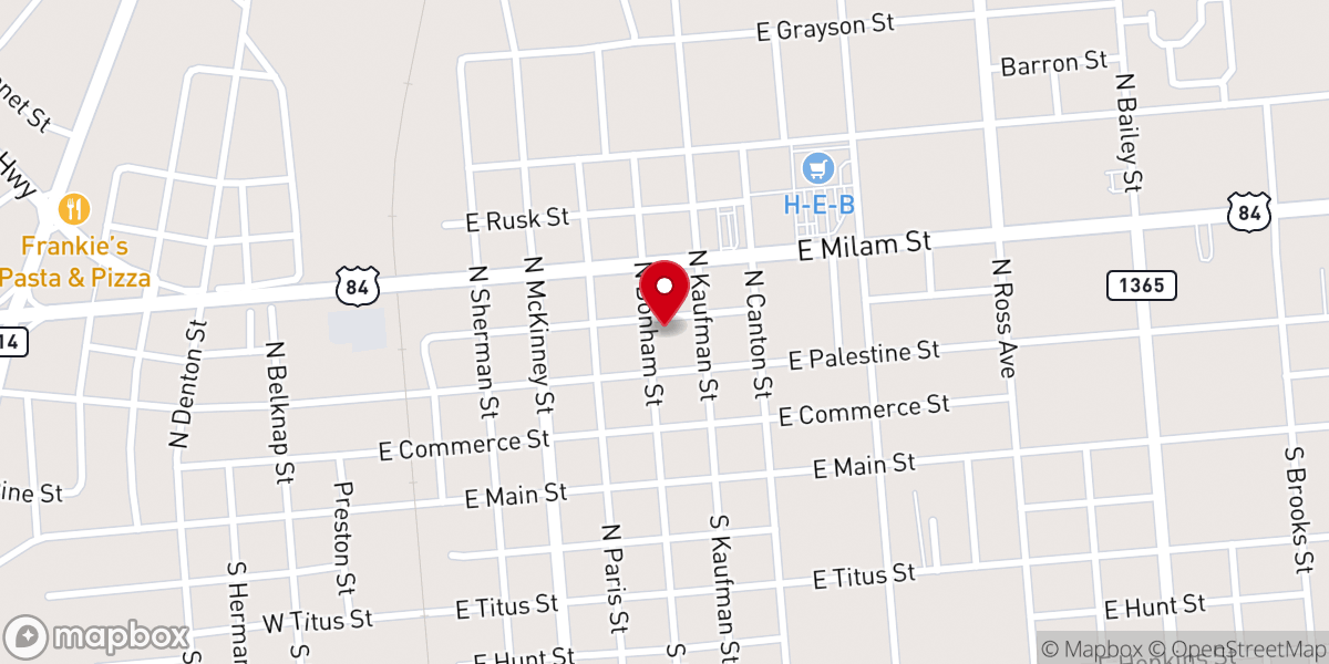 Map showing location of Bi-Stone Baptist Association