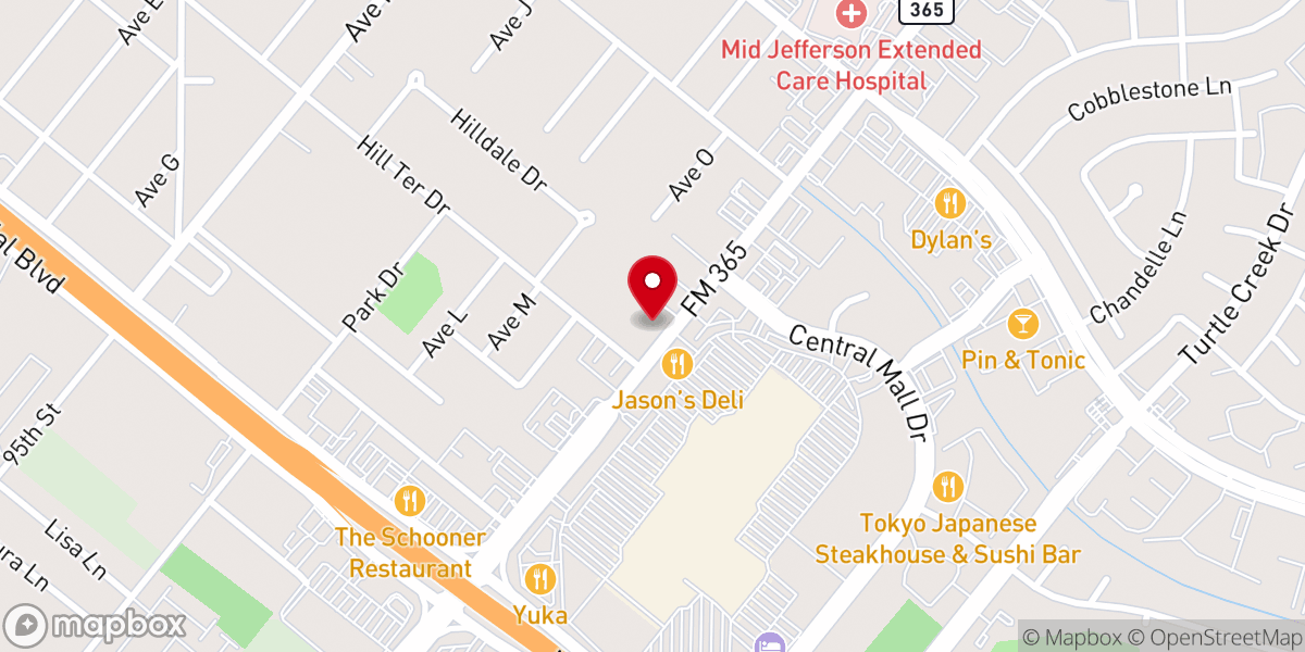 Map showing location of Stonegate Church of Christ