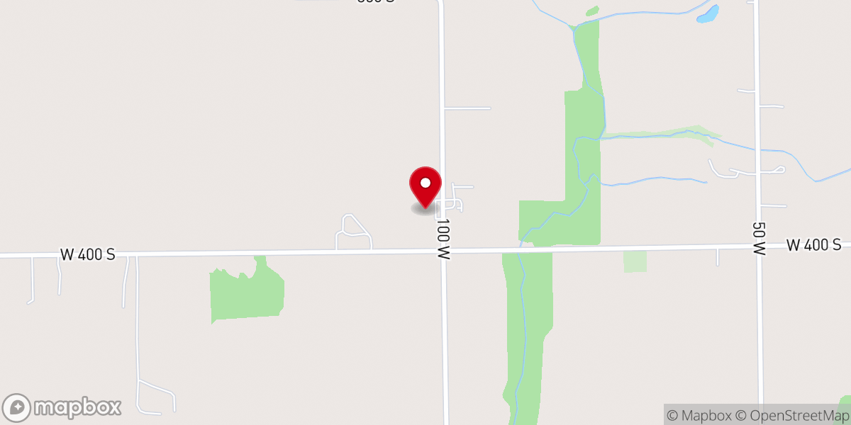 Map showing location of Sugar Creek Baptist Church
