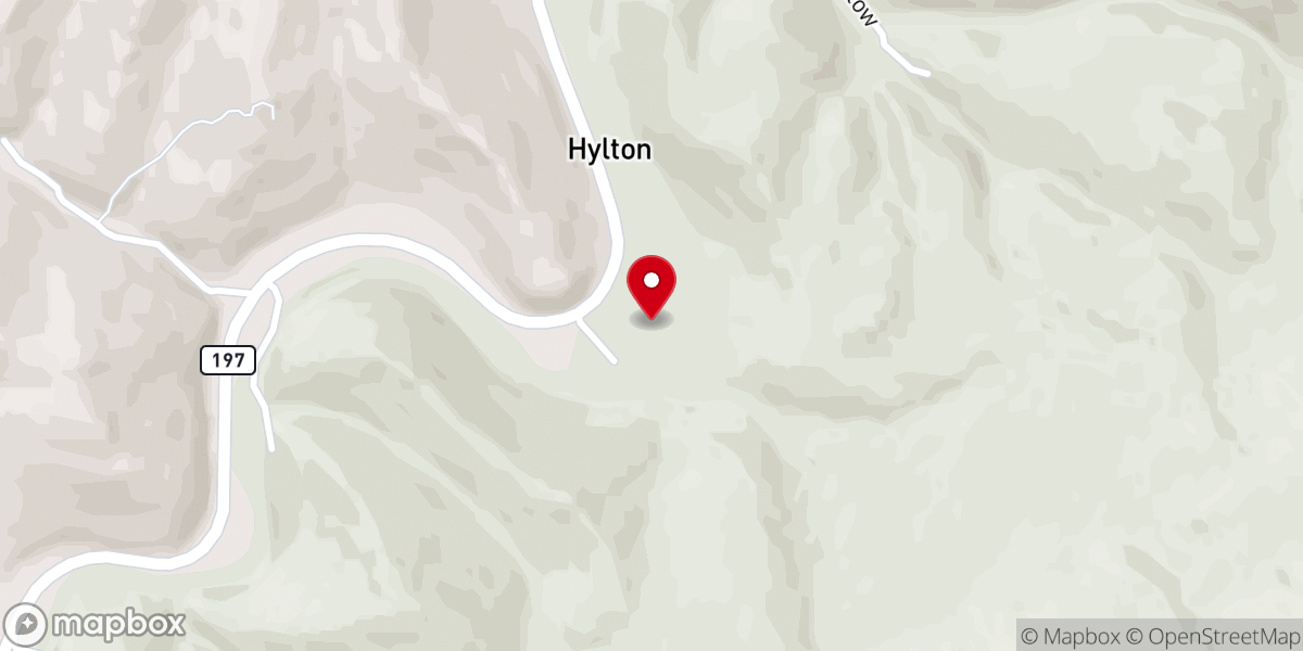 Map showing location of Hylton Church